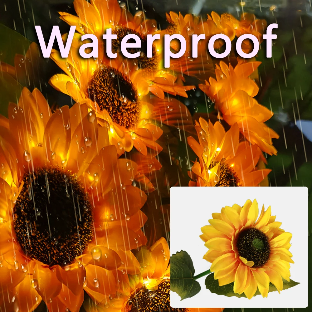 On Demand Outdoor Waterproof Solar Lights Beautiful Sunflower Solar Lights Outdoor China Factory Wholesale Outdoor Led Light