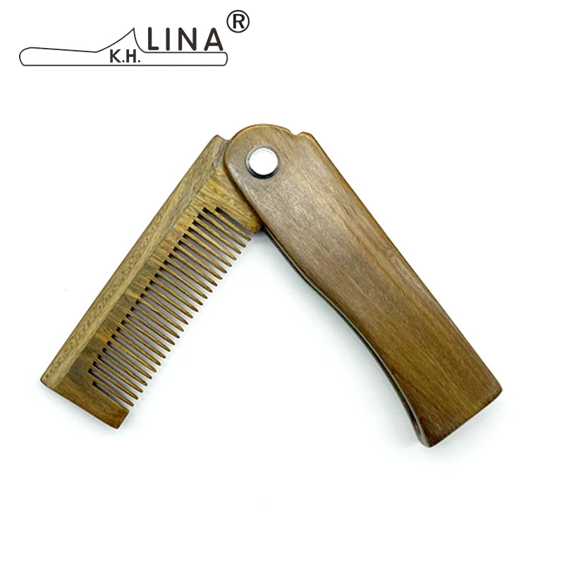 Buffalo Horn Beard Comb Synthetic Peach Neem Silk Styling  Wood Hair Comb