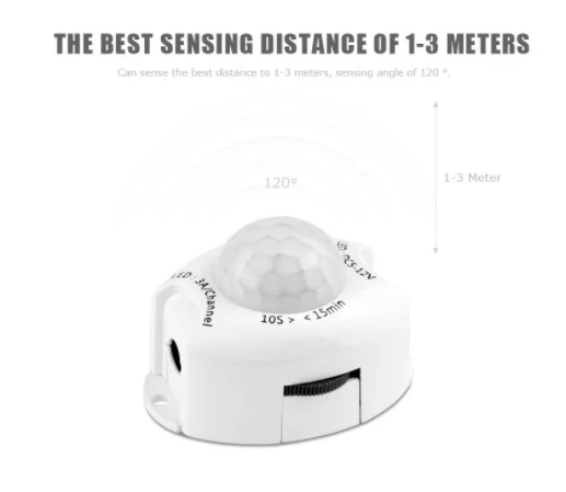 120 Светодиодная лента с датчиком движения 2 м 2835 SMD освещение для умного дома шкафы Ночная