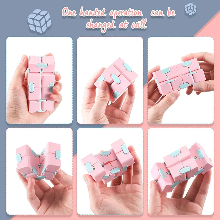 
Educational Toy Macaron Color Anti Pressure Magic Fidget Infinity Cube Promotion Toys For Kids 