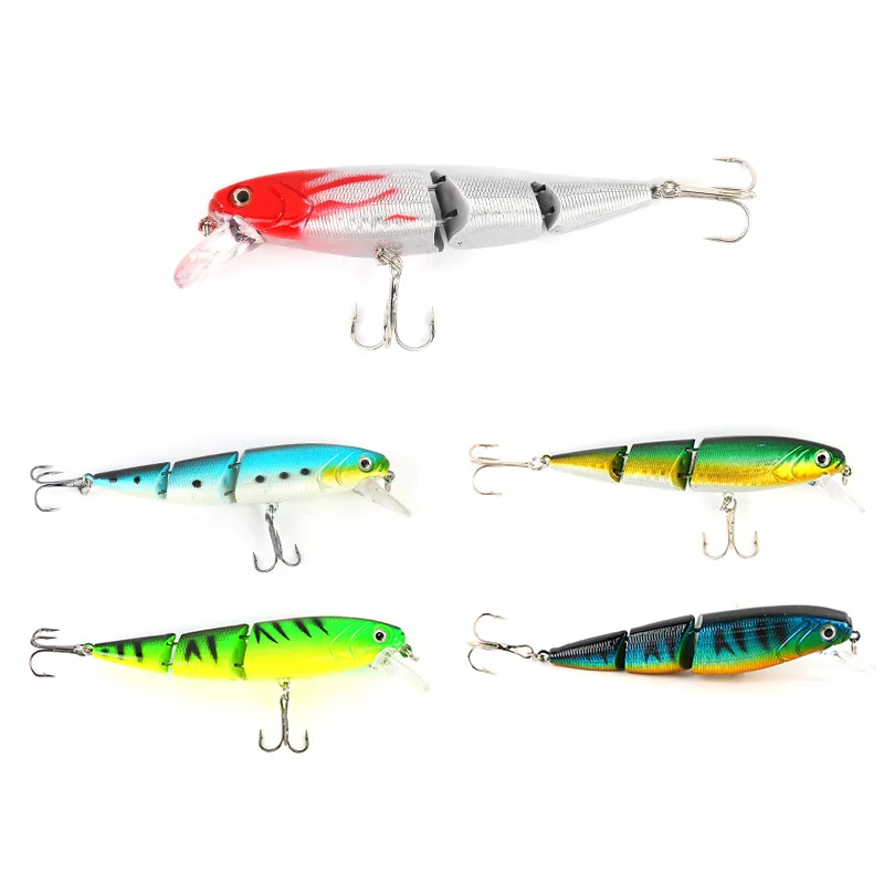 Top Right 14g 10.5cm MJ005 Multi Jointed Swimbait Fishing Lure 3 Section Lifelike Swimbait Multi Jointed Bait