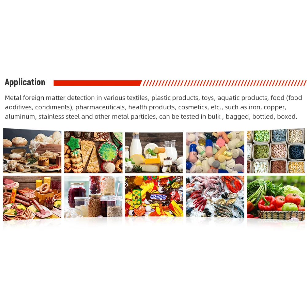 Factory Small Food Aluminium Foil Packaging Metal Detector Conveyor Metal Detector Machine For Sea Food Product Line