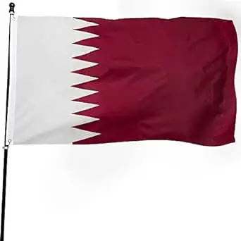 in stock free sample Qatar flags Custom national 2024 Asian Cup Double Line Side national japan flag for hand flags with pole
