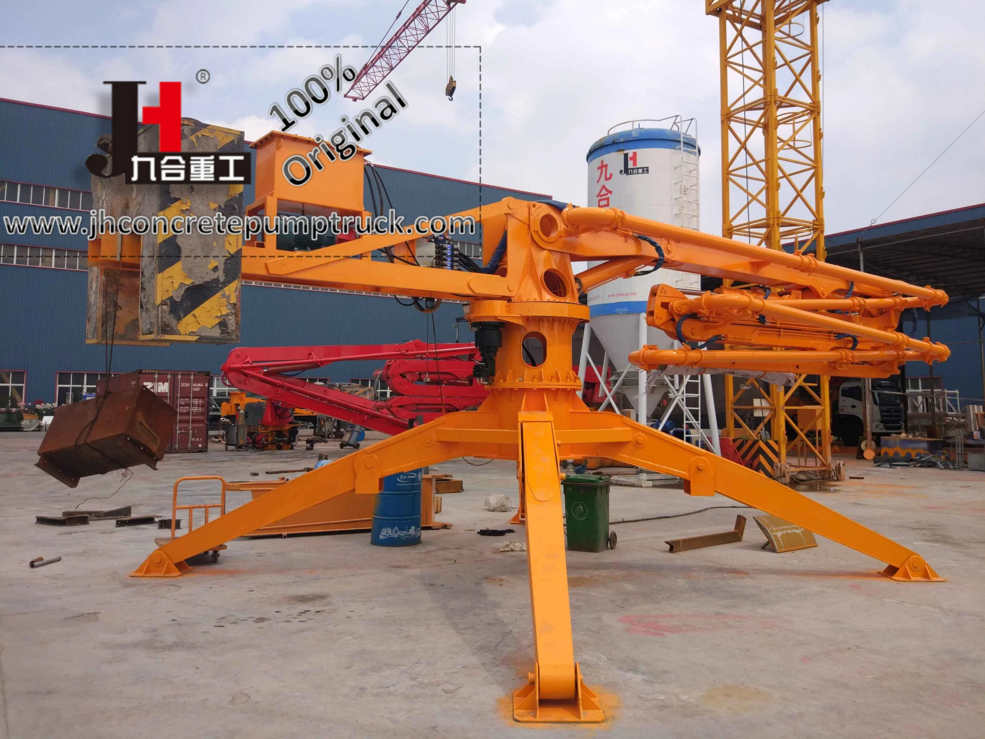 JIUHE factory 17 m Concrete Pump Placing Boom Stationary  Self-Climbing Concrete Placing Boom Without Balance Weight