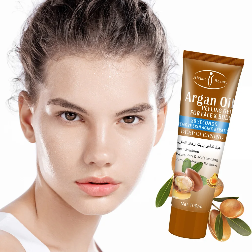 Glycerin OEM Pure Natural Extract Face Care Gel Exfoliating Argan Oil Peeling Gel For Skin Care