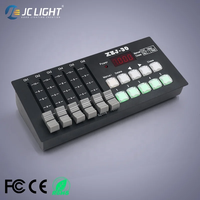 Профессиональный Dj мини светодиодные лампы XZJ 30 каналов Dmx512 беспроводной контроллер освещения с приемопередатчиком Затемняющая