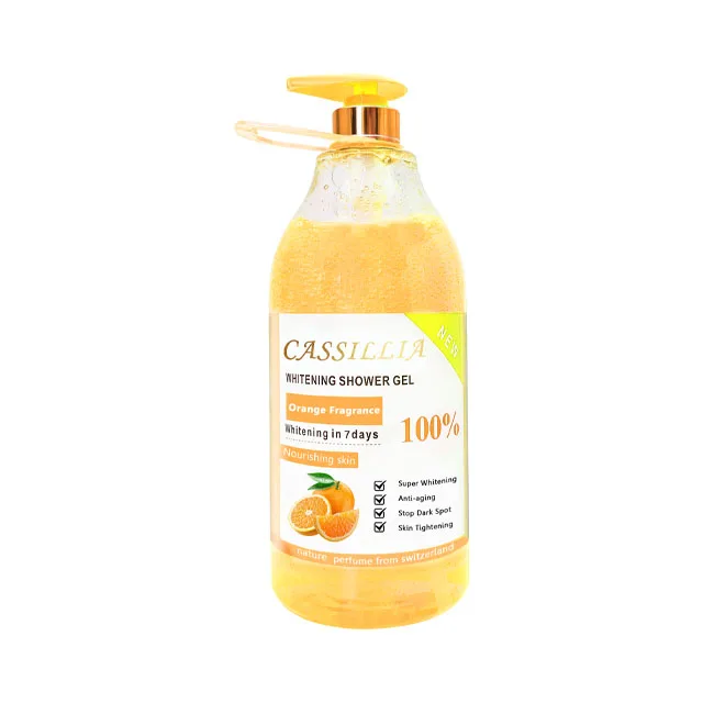 Cassillia Whitening Body Wash Custom Ingredients OEM ODM Moisturizing BIO Shower Gel for Body Care