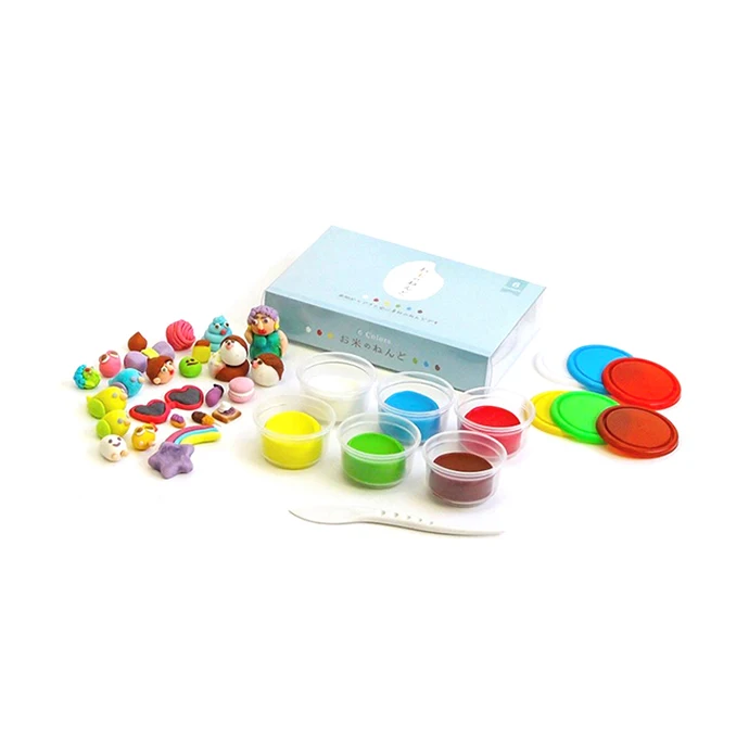 6-Color Early Education DIY Plastic Clay Kit Soft Modeling Rice Powder Toy 12 Colors Plasticine