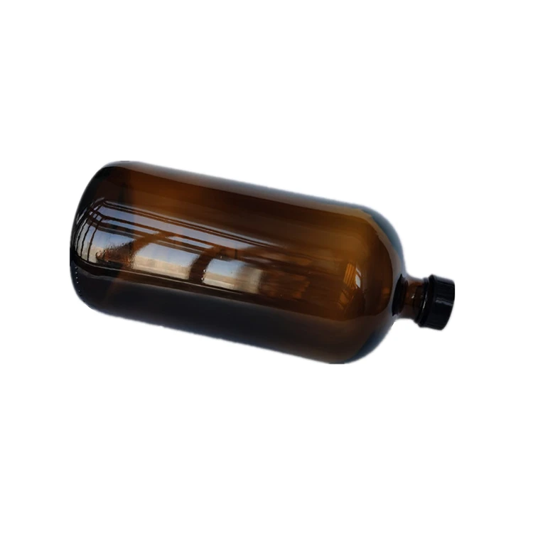 Hot sale 1000ml 1 L glass bottle for oill medical used Disinfection water bottle shampoo bottle