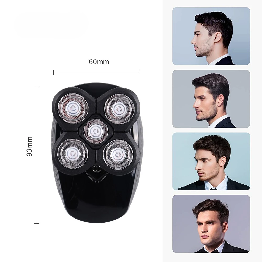 Electric Shavers Razor with LCD Display 5D Floating Waterproof Electric Hair Clippers Cleansing Brush