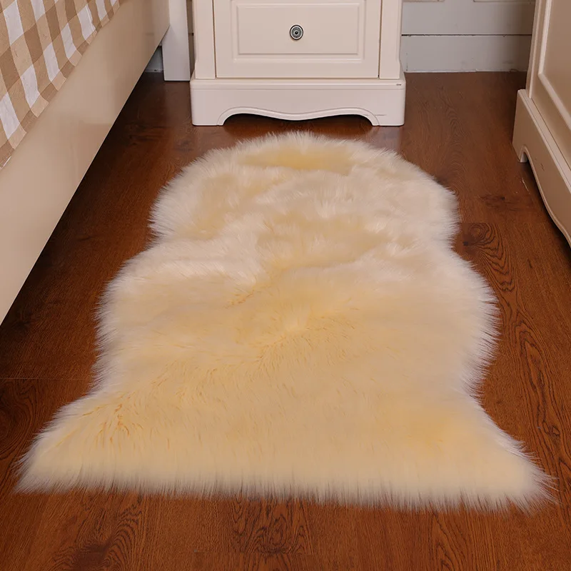 Wholesale fur rug floor mat natural sheepskin wool mat window mat living room carpet