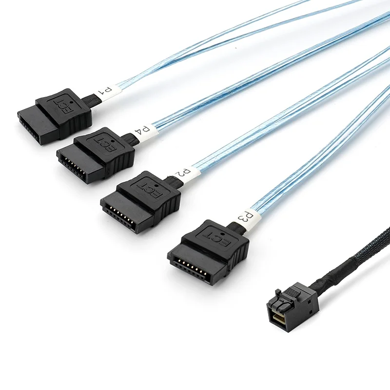 Internal HD MiniSAS 36 Pin cable SFF-8643 to 4 SATA 7pin Cable for Hard Disk 6Gbps Data Server Raid