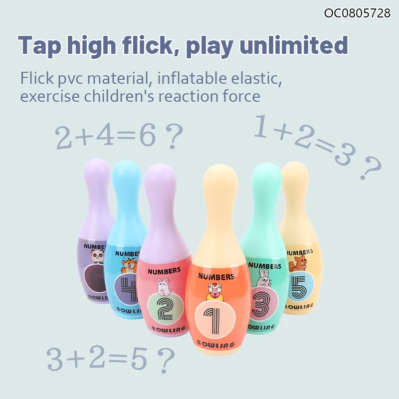 Interesting outdoor indoor mini sport game toy plastic bowling set for kids