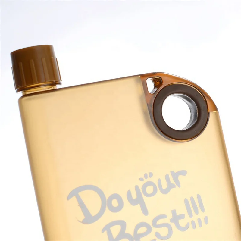 Promotion Custom Logo Plastic Square A5 Notebook Memo Flat Cheap  Water Bottle