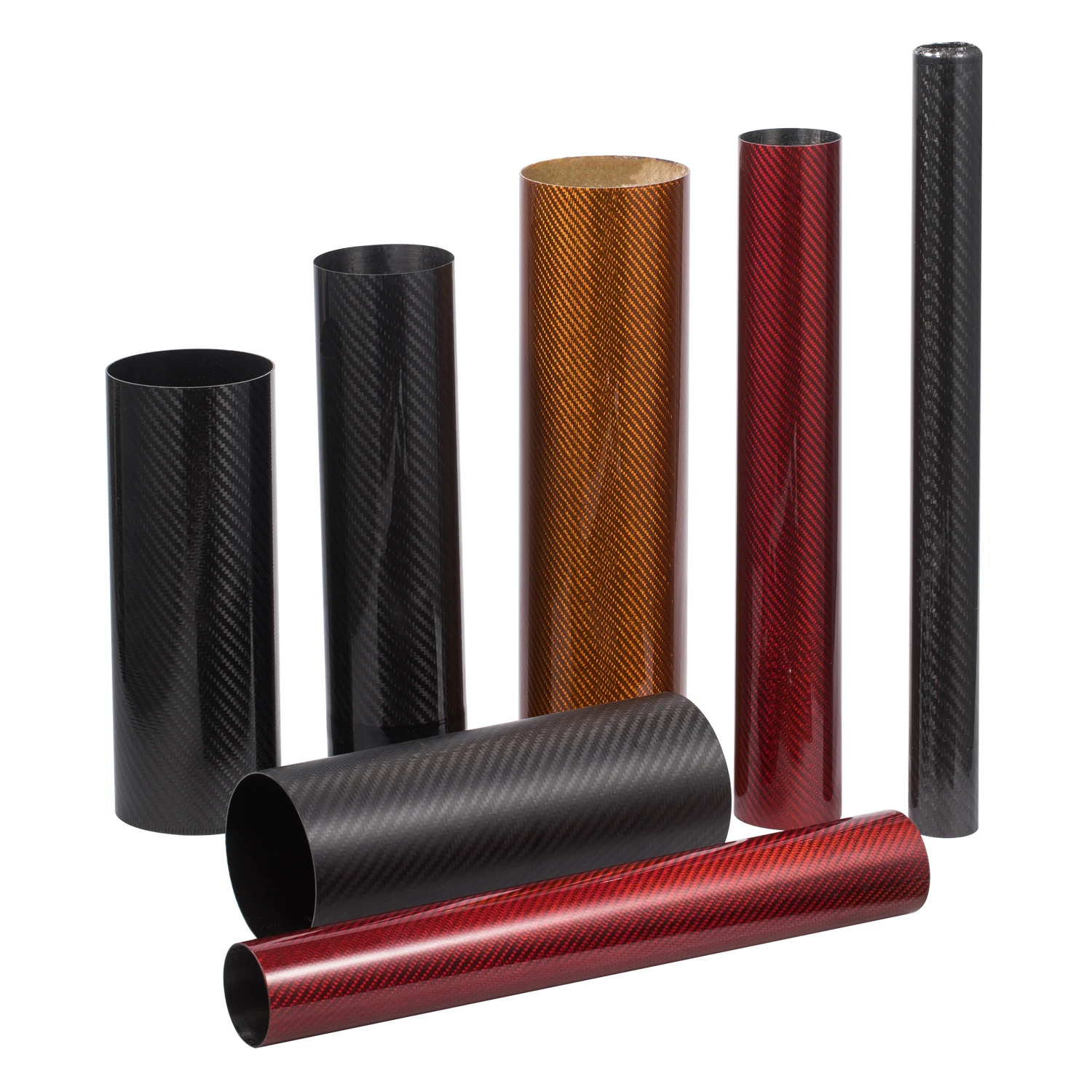 Whale Stone Factory Direct Selling Lightweight High Quality Carbon Fiber Tube Twill Plain  Gold Wire Carbon Fiber Tube