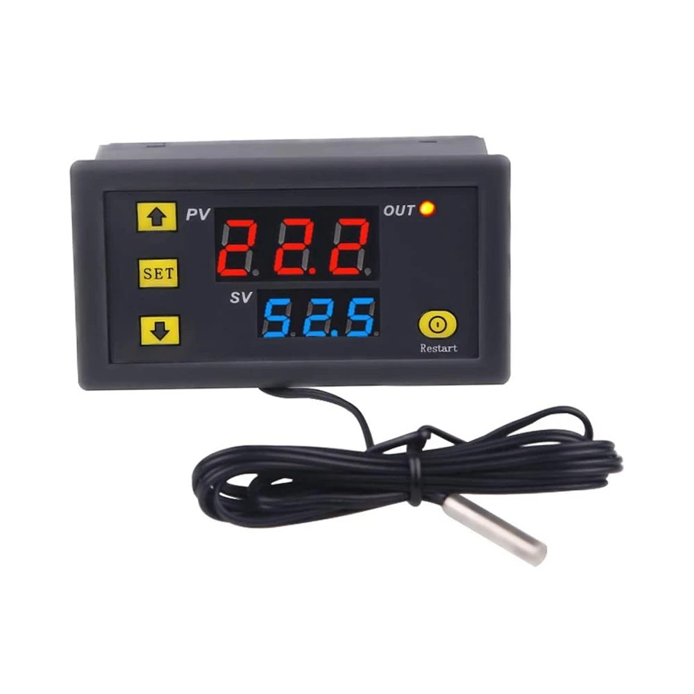 W3230 12V 24V AC110-220V Digital Temperature Control LED Display Thermostat With Heat/Cooling Control Instrument