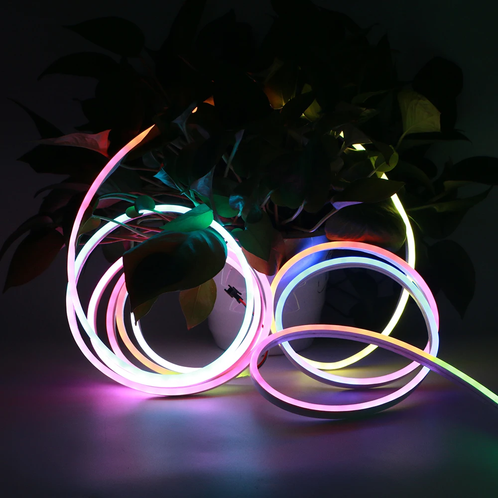 Flexible Silicone Mini Led Neon Lighting SMD2835 6*12mm Flex dream color RGB LED Neon Strip Light