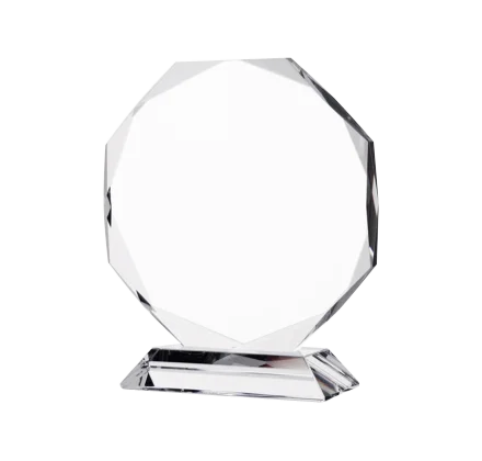 Souvenir Gift Custom Crystal Glass Trophy Blank  Glass Trophy Awards glass plaque