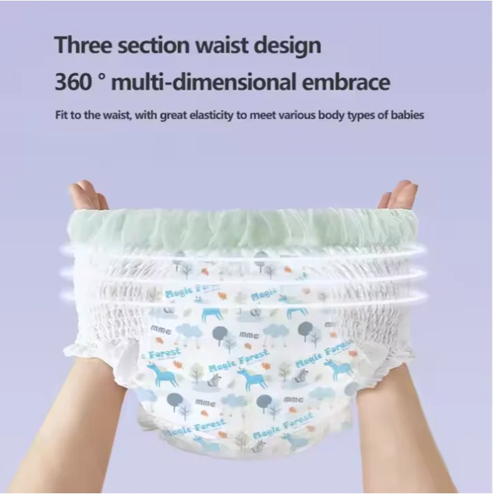 Procare OEM Soft Baby Diapers Cotton Pull Ups Training Pants with Bubble Pop Waist Huge Absorption Printed Feature