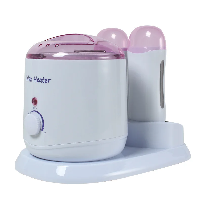 3 In 1 Double Depilatory Roll On Wax Kit Warmer Professional Skin Care Hair Removal Wax Beads Bars Melts Depilatory Wax Heater
