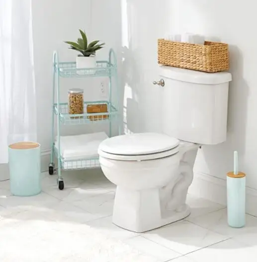 Natural Woven Seagrass Bathroom Toliet Roll Holder Storage Organizer Basket Bin For Bathroom Countertop, Toilet Tank Top