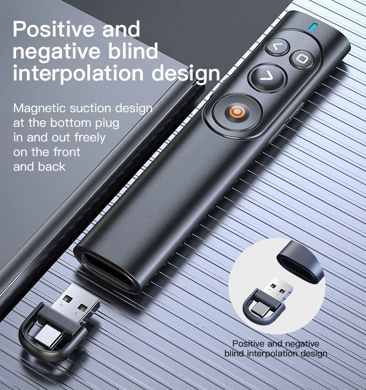 Factory new 2.4Ghz wireless presenter remote red light green light PPT Presentation Presenter for office school