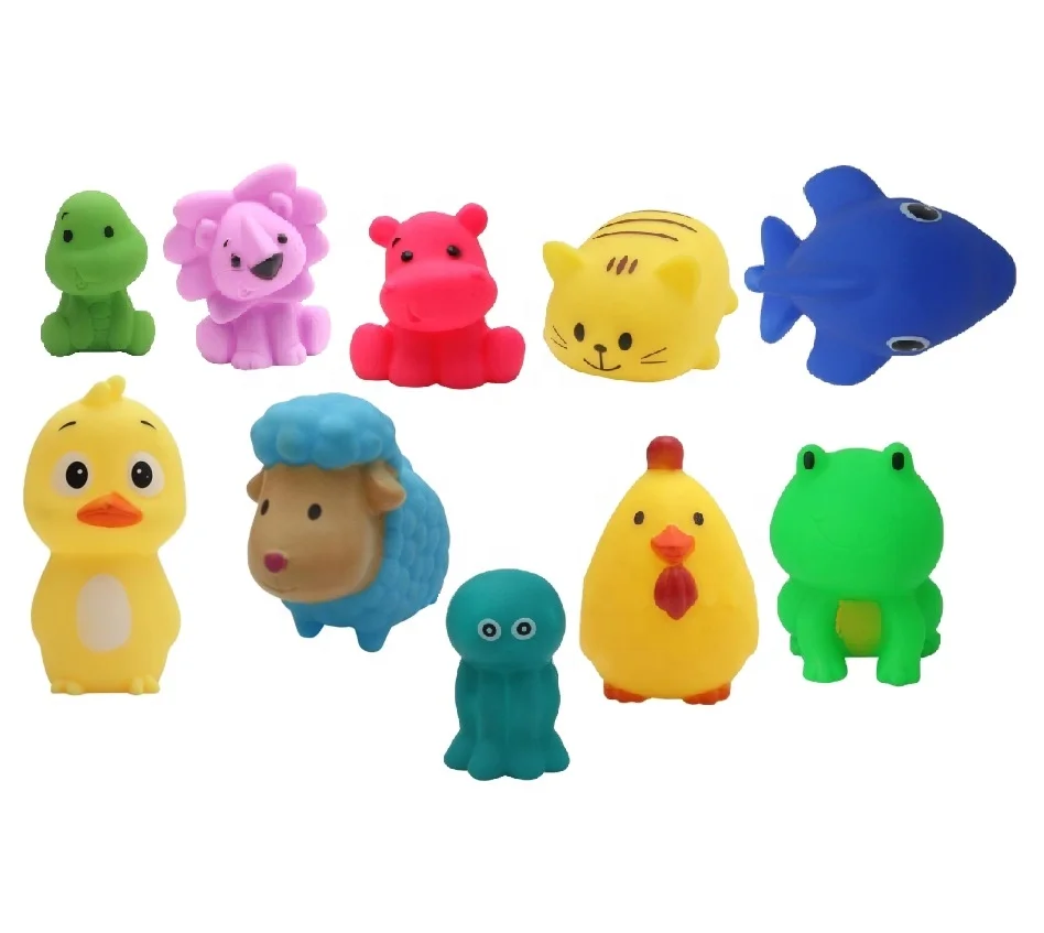Wholesale  PVC Plastic Funny Animal Bath Toys For Baby