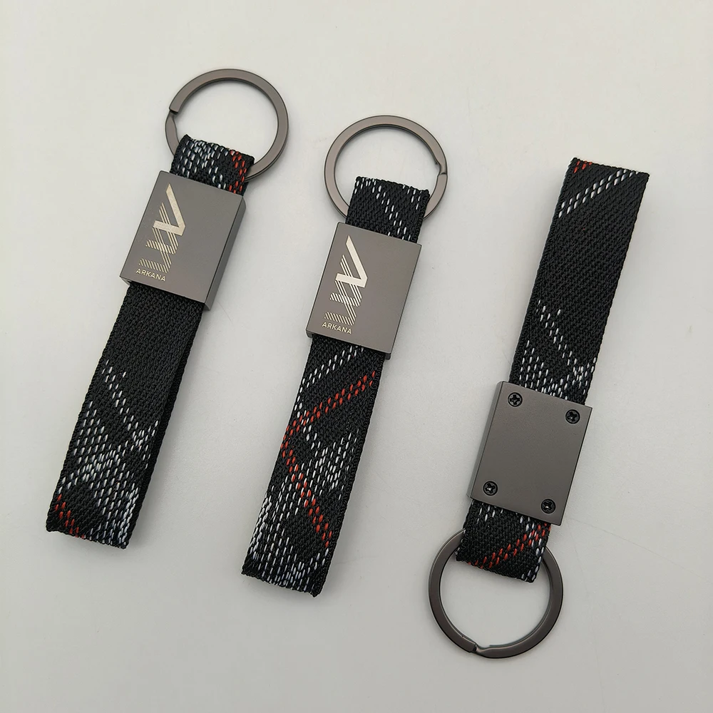 Free Sample Metal Key Chains Oxford Cloth Keychain Holder for Car Key Rings Promotional Keychains