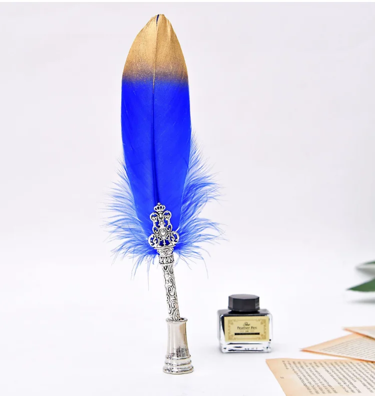 
Hot selling Feather ballpoint pen most popular feather pen quill for easy use manufacturer feather pen 