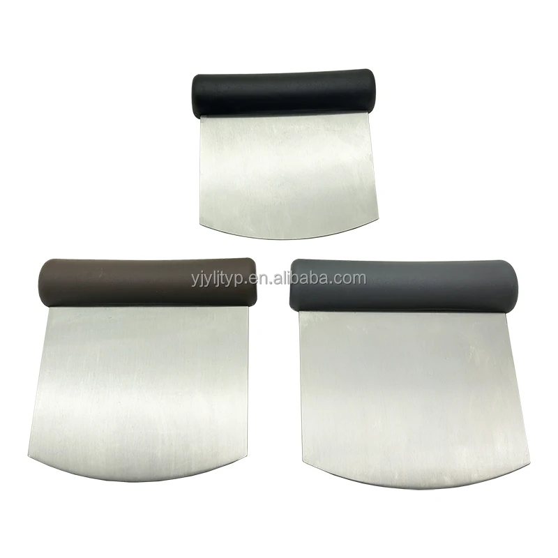 Multi-Purpose Stainless Steel Dough Scraper Dough Chopper Plastic Handle Dough Cutter for Kitchen Baking