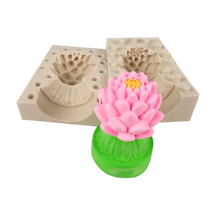 DIY Handmade Lotus flower Soap Mold /Ceramic mold/ candle molds