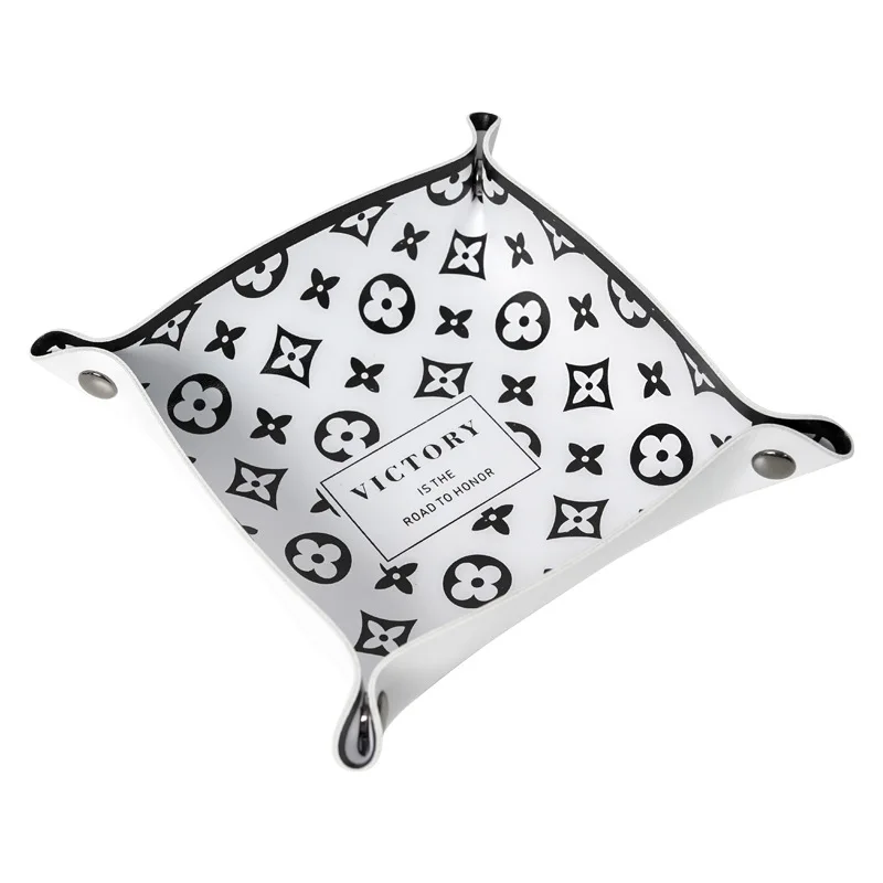 Подносы для ювелирных изделий под заказ в стиле INS, поднос для хранения косметики, кожаный поднос для ключей и игральных костей