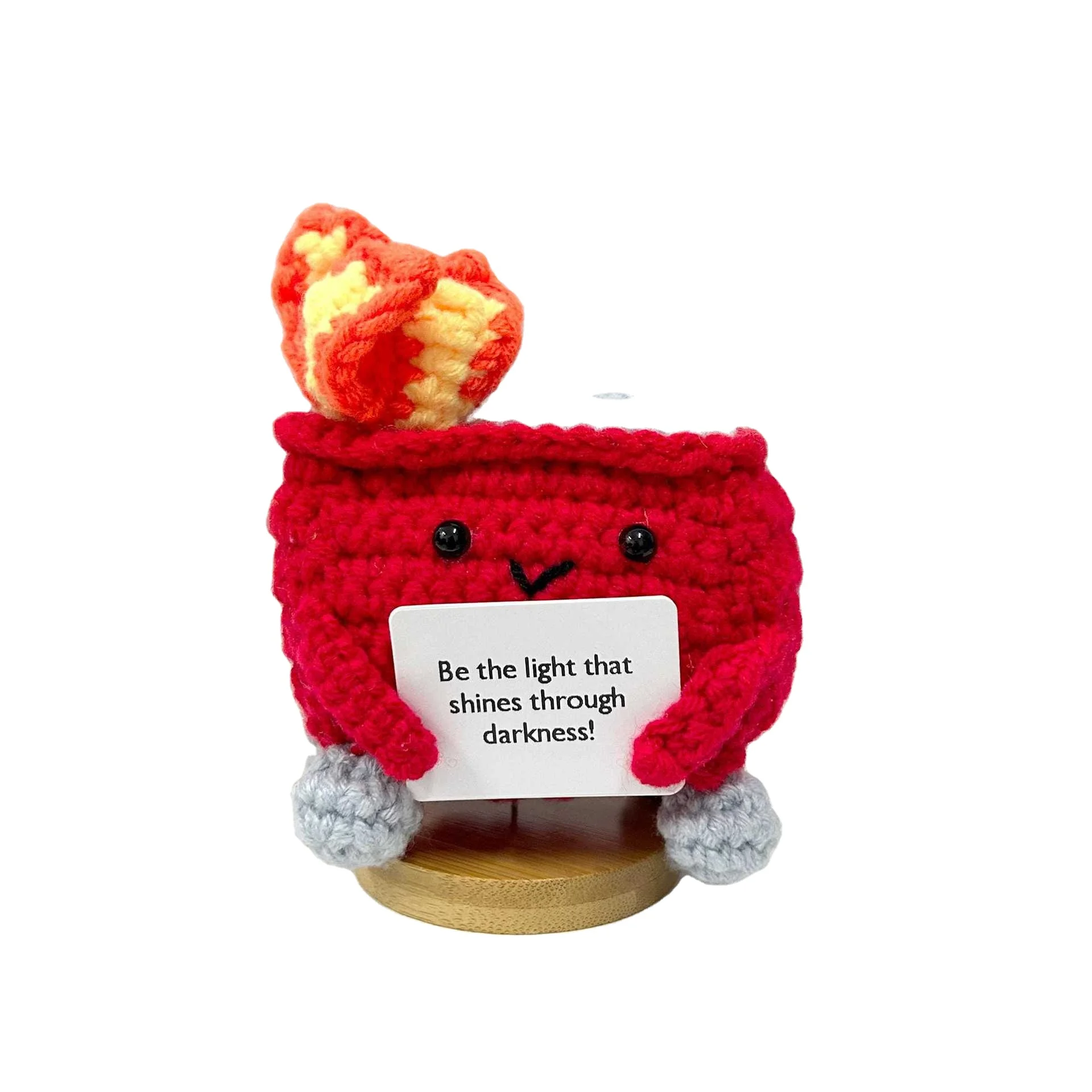 Cross-border explosive hot dog Coke hamburger hold card series of positive energy pure hand-crocheted finished product