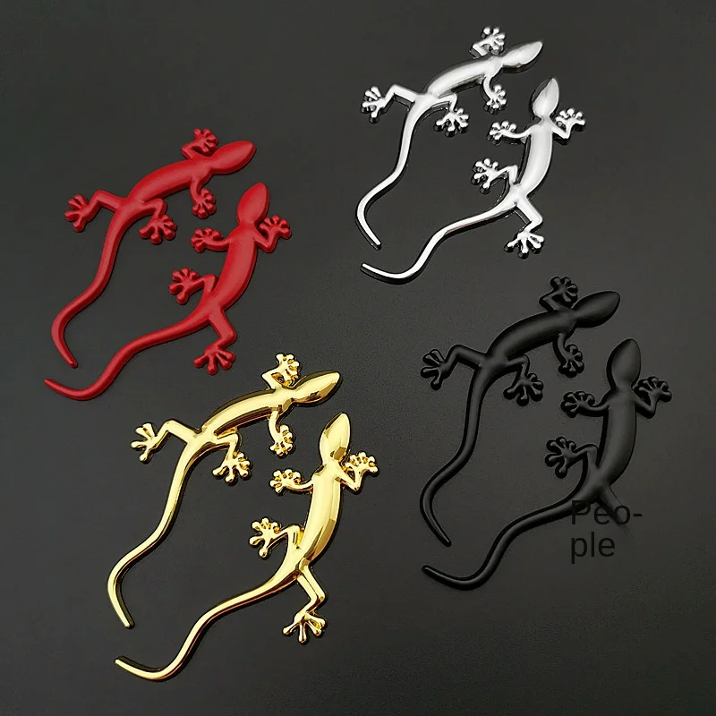 Car universal 3D metal gecko lizard badge sticker waterproof badge sticker metal gecko shape truck motor decoration
