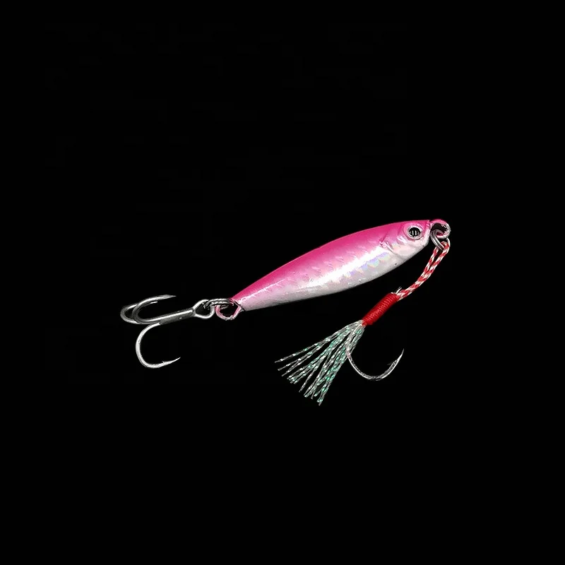 KM Wholesale Slow Pitch10g15g 20g 30g metal jigging lead alloy lure Fishing Bait Jig Spoon Sinking for Tuna