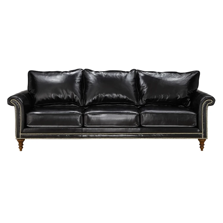 Royal Furniture Retro Sofa 3 Seater Leather Sofa Set Designs Modern For Living Room Furniture