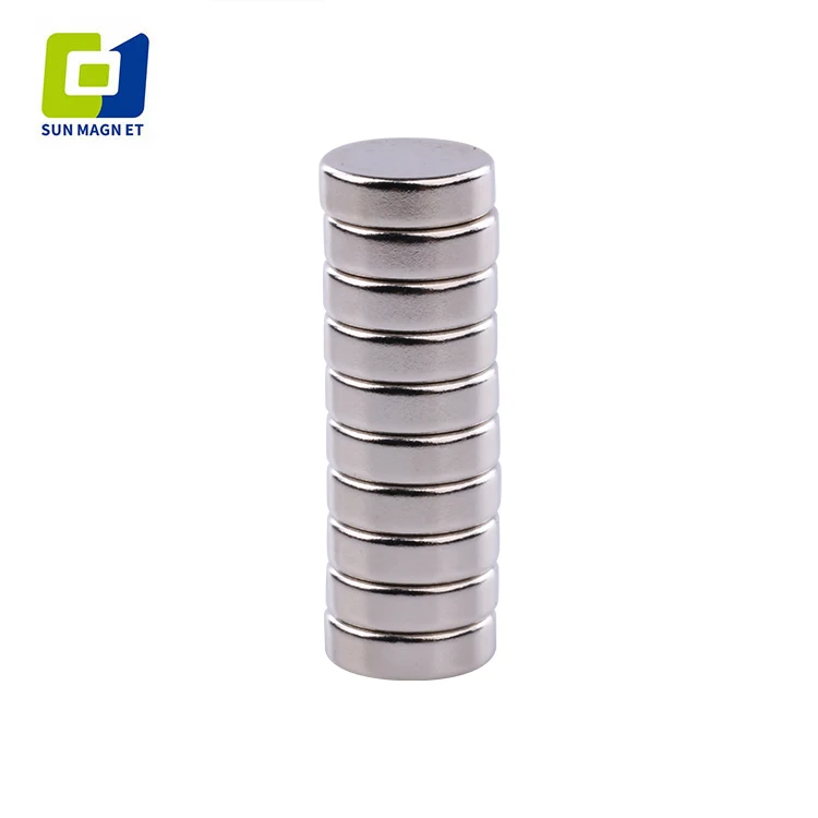 12mmx2.5mm Permanent Sintered Disc Magnet Neodymium N35 N48