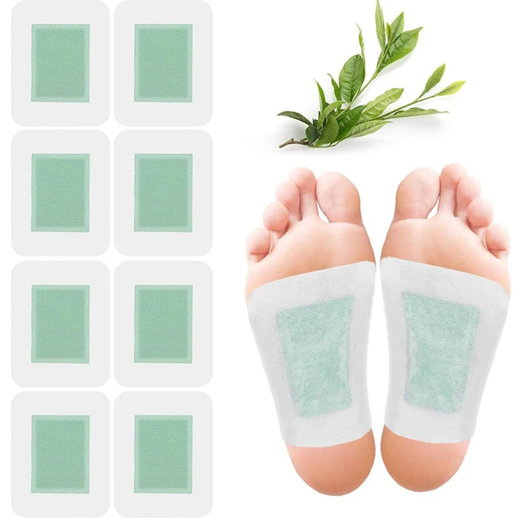 hot sell iso CE certified natural herbal green tea cleansing relax foot patch eco friendly detox foot pads