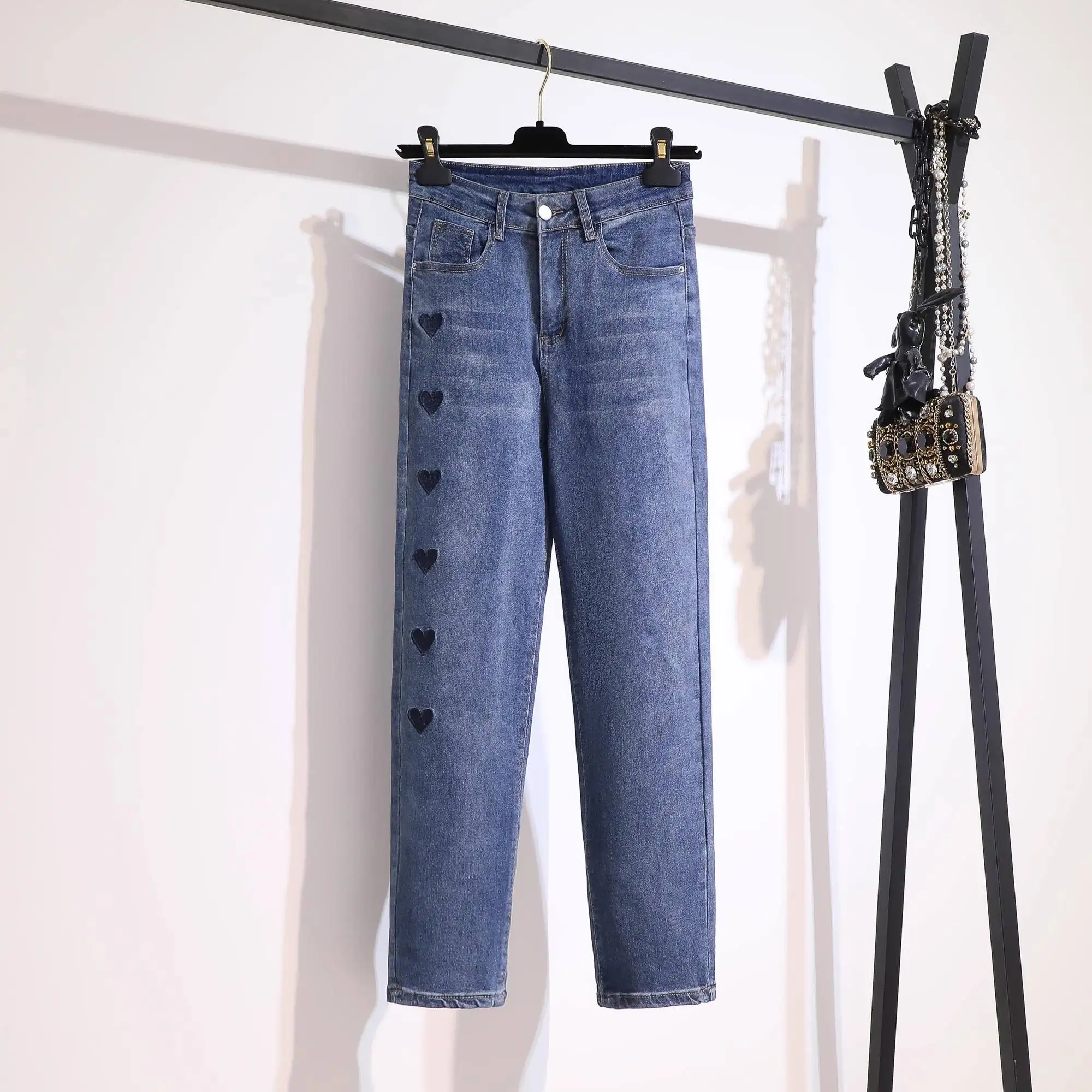 Buy Cheapest Custom European Fashion Female Denim Pants Women High Waist Skinny Jeans Best Price