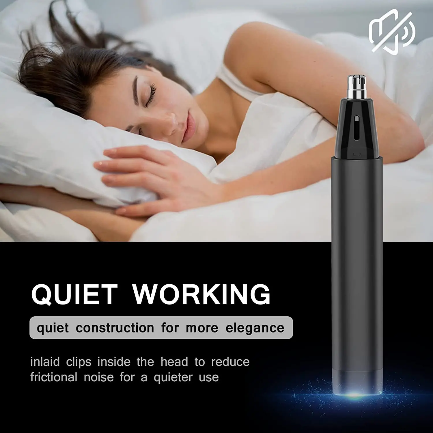 2 In 1 Facial Hair Trimmer Nose Ear Hair Shaver Trimmer Eyebrow Scraper Safe Face Care Razor Cleaner for Men Women Makeup Tool