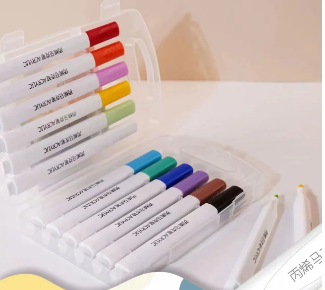 High quality 12-color acrylic marker for drawing graffiti Customized logo Easy to Wipe Whiteboard Markers