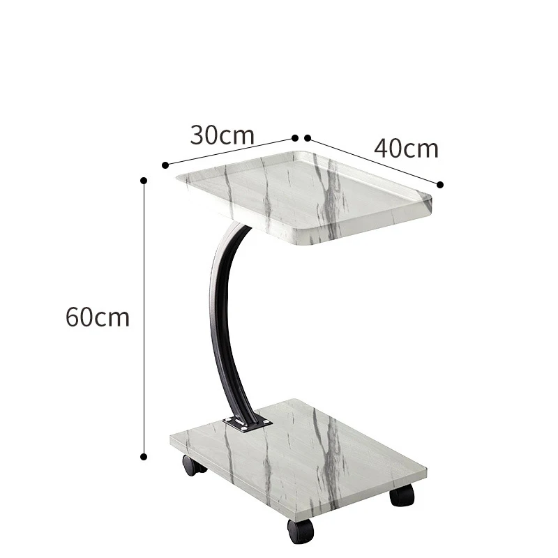 Customized Sofa side table movable balcony tea table sofa side table simple wooden C-shaped U-shaped side cabinet