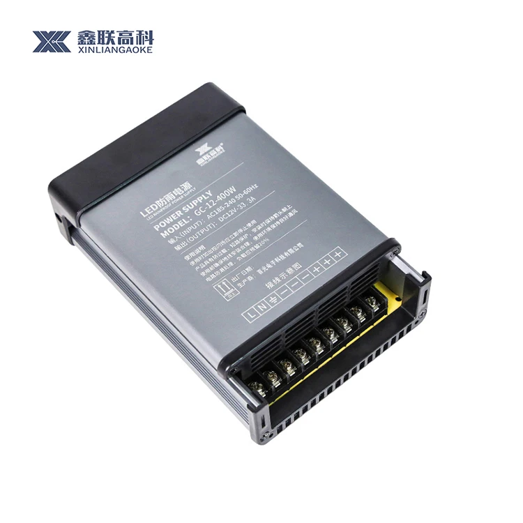 GC-12-400 rainproof switching power supply 33.3A 12V400W Outdoor LED SMPS Driver 12 volt transformer power supplies power supply