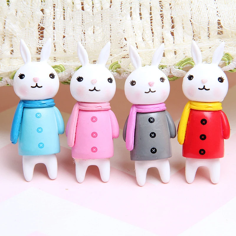 Бесплатная доставка, милый кролик из смолы, кавайные животные, подвески, подвески, украшения из смолы, украшения «сделай сам», кабошоны из смолы, аксессуары
