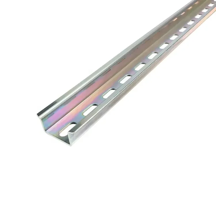 Chaer High Quality guide Rail 1 to 2 Meters 35mm Width 15MM Height K-8700 Industrial Standard Steel Din rails for MCB