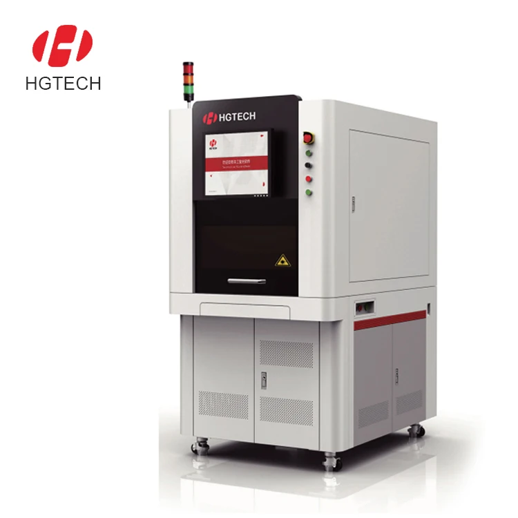 HGTECH Portable 3d Deep Engraving Fiber Laser Marking Engraving Machine Brass Coin Relief 3d Laser Dynamic Focus System 60w 100w