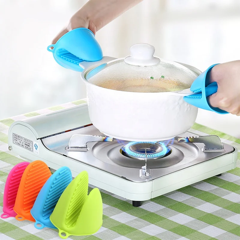 Kitchen Cooking Baking Heat Resistant Silicone Mini Oven Mitts Gloves