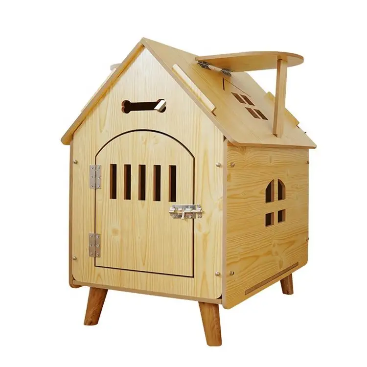 Indoor Outdoor Pet Cat Dog House Removable Wooden Wholesale Eco-friendly Medium Luxury Solid Pet Houses & Furniture Windproof