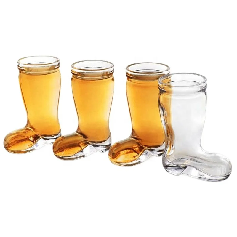 Manufacturer of 2oz boot shot glasses boot shape beer glass free samples premium quality