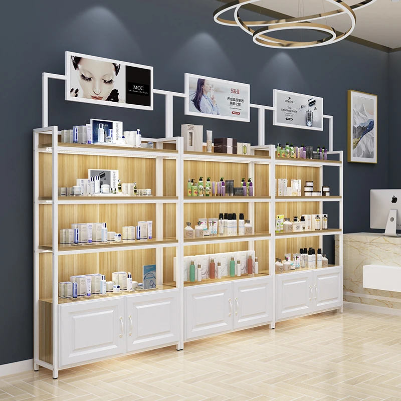 Стеллаж для косметики витрина в розницу стеллаж деревянная настенная полка